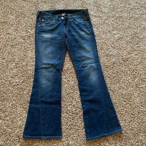 True Religion Joey Bootcut/wide leg Distressed Size 30